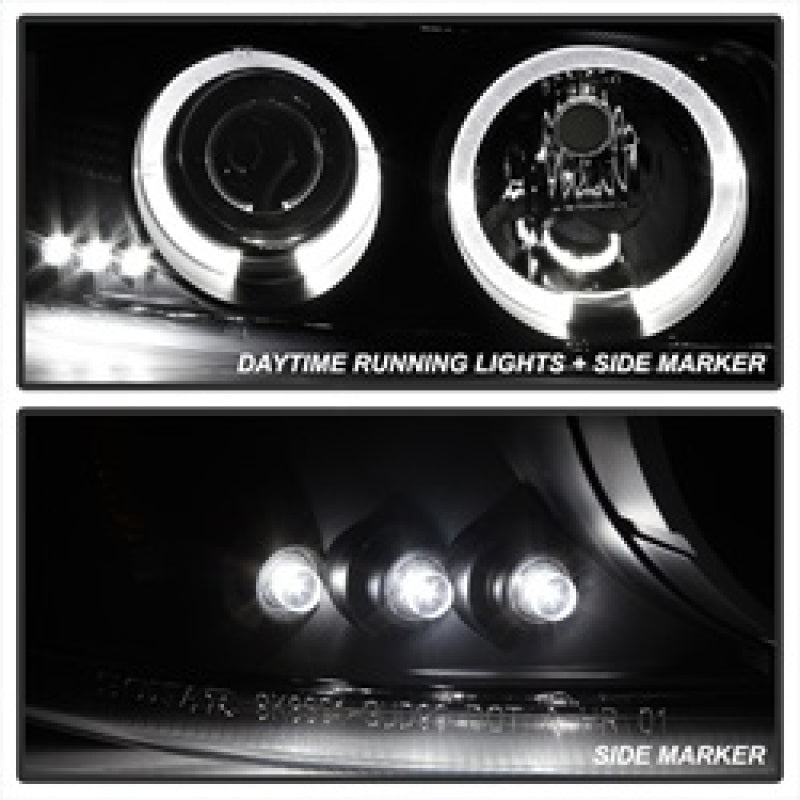 SPYDER 5009357 FITS 5009357 - Spyder GMC Sierra 1500/2500/3500 99-06 Projector Headlights LED Halo LED Black PRO-YD-CDE00-HL-BK