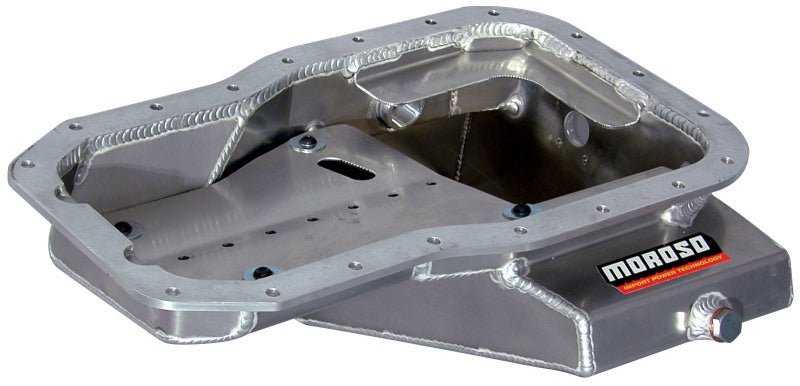 Moroso 20935 - Toyota 3SGT 2.0L Turbo/5SFE Non Turbo Road Race Baffled Wet Sump 6.25qt 7-9/16in Alum Oil Pan