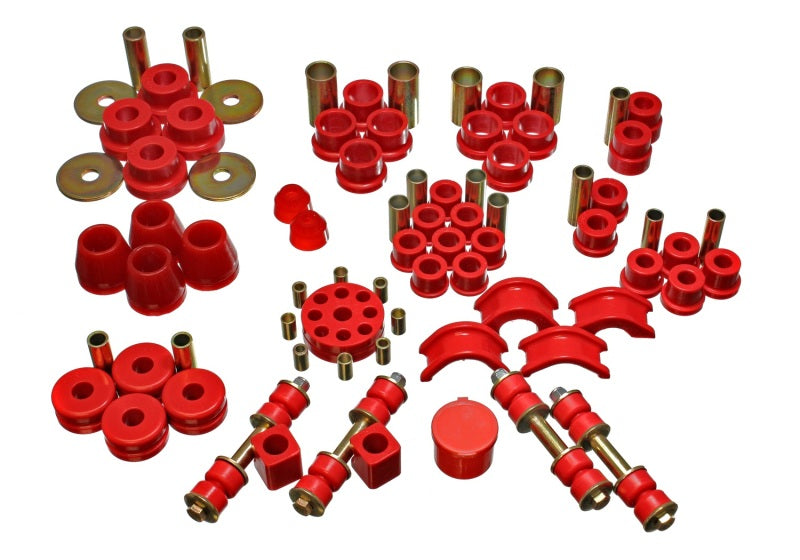 Energy Suspension 7.18102R - 74-78 Nissan 260Z/280Z Red Hyper-Flex Master Bushing Set