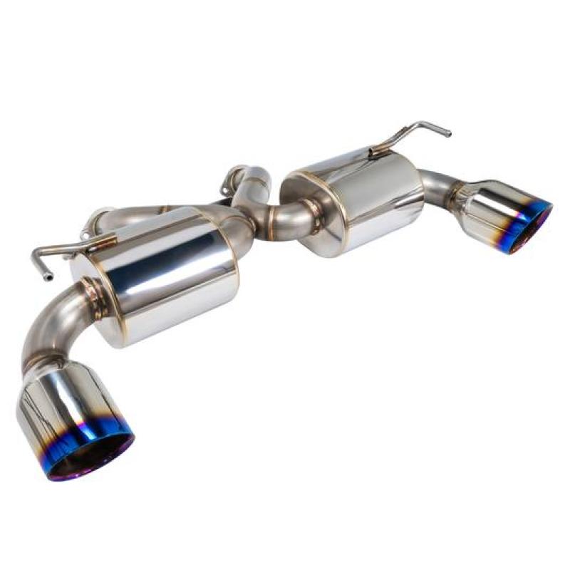 Remark RK-A2063N-01P - Nissan 370Z (Z34) V2 Axle Back Exhaust w/ Burnt Stainless Steel Double Wall Tip