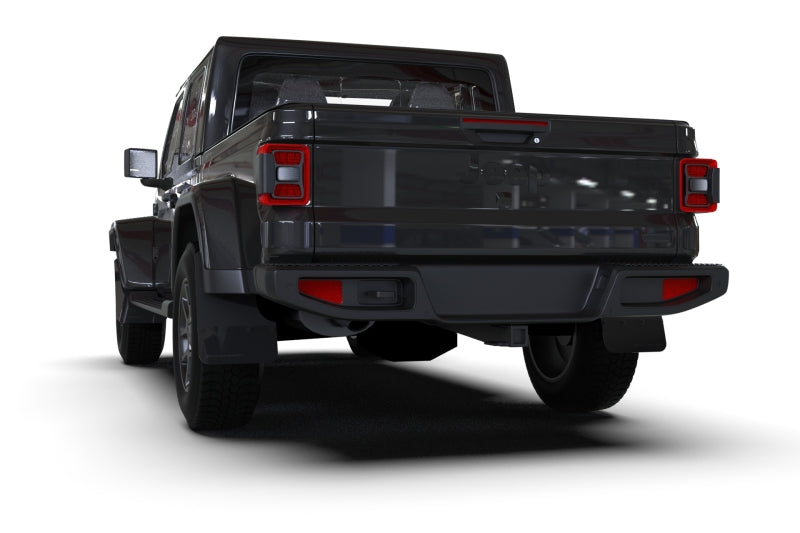 Rally Armor MF104-BLK-GRY FITS: FITS 19-23 Jeep JT Gladiator Mojave/Rubicon Black Mud Flap w/ Grey Logo