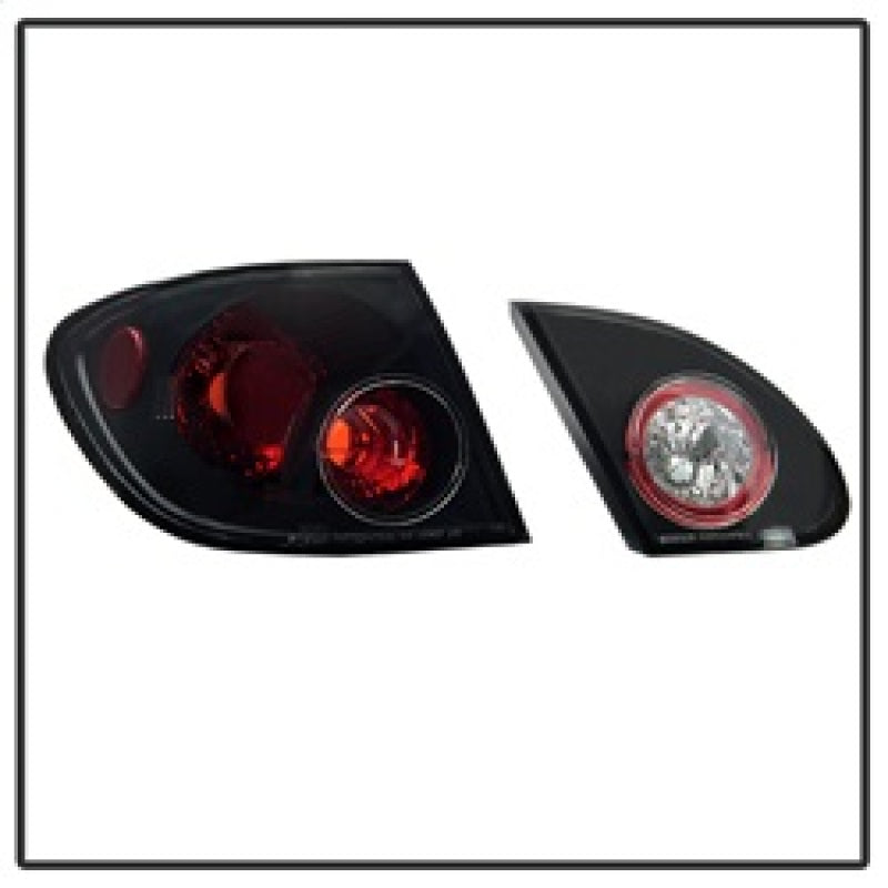 SPYDER 5007339 - Spyder Toyota Corolla 03-08 Euro Style Tail Lights Black ALT-YD-TC03-BK