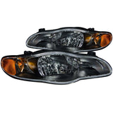 ANZO 121165 FITS: 2000-2005 Chevrolet Monte Carlo Crystal Headlights Black