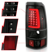 Load image into Gallery viewer, ANZO 311330 -  FITS: 1999-2002 Chevy Silverado 1500 LED Taillights Plank Style Black w/Clear Lens