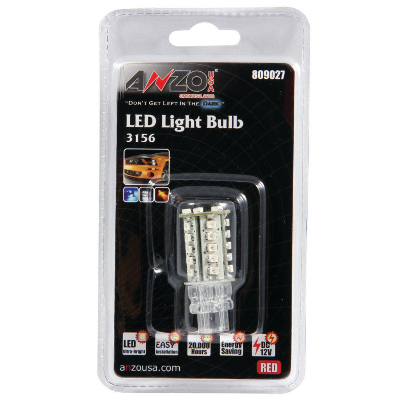 ANZO 809027 - LED Bulbs Universal 3156/3157 Red