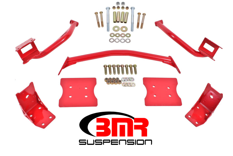 BMR Suspension TBR004R - BMR 79-04 Fox Mustang Torque Box Reinforcement Plate Kit(TBR005R And TBR003R) Red