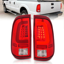 Load image into Gallery viewer, ANZO 311358 FITS 2008-2016 Ford F-250 LED Taillights Chrome Housing Red/Clear Lens (Pair)