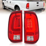 ANZO 311358 FITS 2008-2016 Ford F-250 LED Taillights Chrome Housing Red/Clear Lens (Pair)