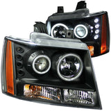 ANZO 111109 -  FITS: 2007-2013 Chevrolet Avalanche Projector Headlights w/ Halo Black (CCFL)