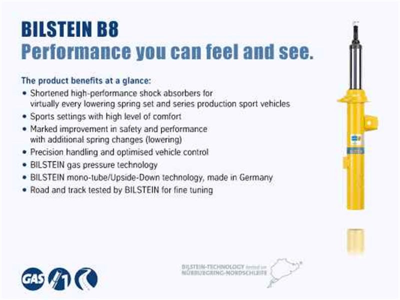 Bilstein 25-277029 - B8 03-11 Mercedes-Benz G55 AMG Rear 46mm 23.04in Ext Length Monotube Shock Absorber