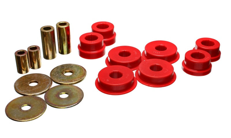 Energy Suspension 5.1108R FITS 03-05 Mitsubishi Lancer EVO 8 Red Rear Differential / Mustache Bar Bushing Set
