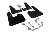 Rally Armor MF15-UR-BLK/RD FITS: V2 08-11 STI (hatch only) / 11 WRX (hatch only) UR Black Mud Flap w/ Red Logo