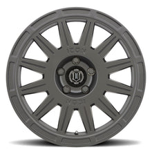 Load image into Gallery viewer, ICON Ricochet 17x8 5x4.5 38mm Offset 6in BS Satin Black Wheel