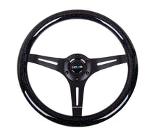 Load image into Gallery viewer, NRG ST-015BK-BSB - Classic Wood Grain Steering Wheel (350mm) Black Sparkled Grip w/Black 3-Spoke Center