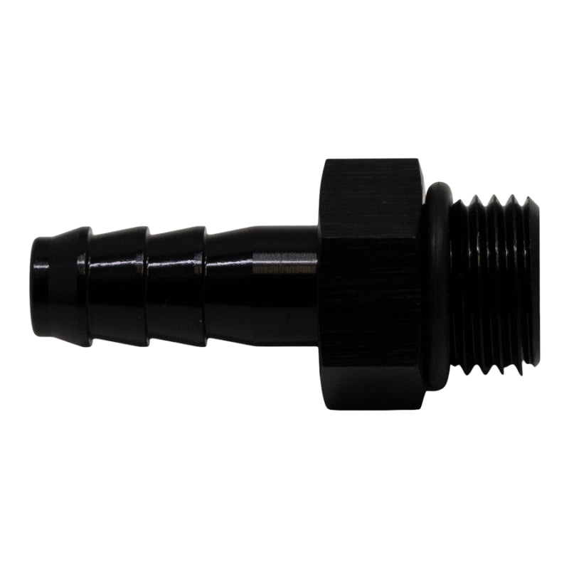 DeatschWerks 6-02-0502-B FITS 6AN ORB Male to 5/16in Male Triple Barb Fitting (Incl O-Ring)Anodized Matte Black