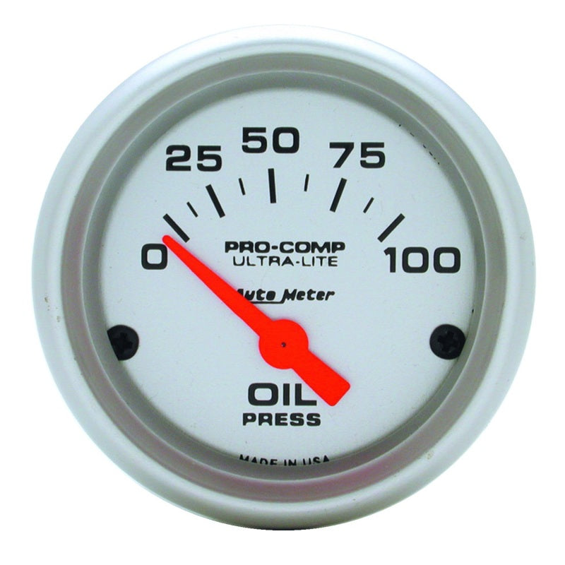 AutoMeter 4327 - Autometer Ultra-Lite 52mm 0-100 PSI Electronic Oil Pressure Gauge