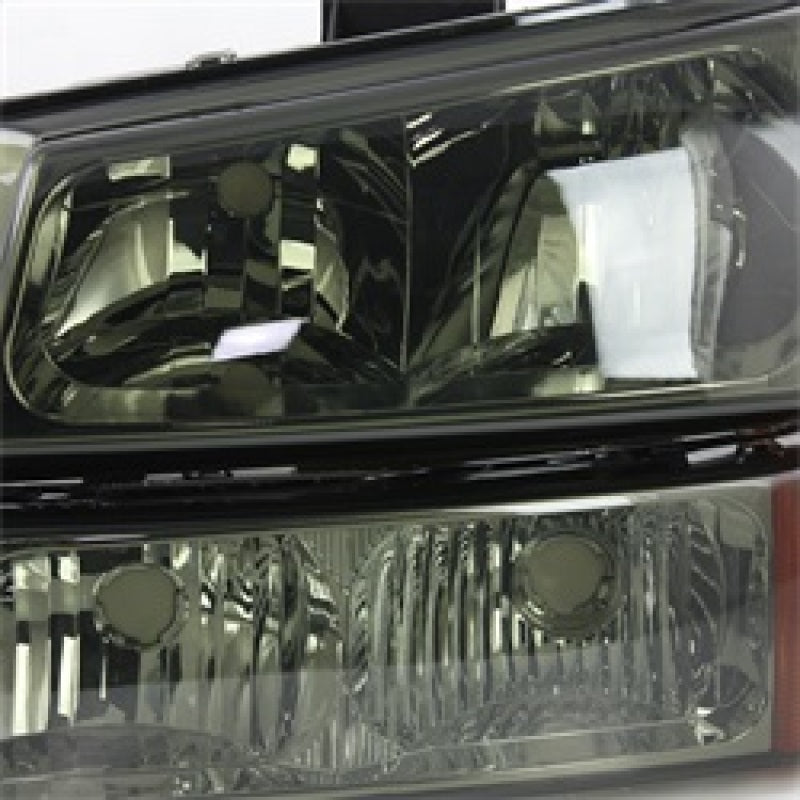 SPYDER 5064523 - Xtune Chevy Silverado 2500HD 03-06 Crystal Headlights w/ Amber Lights Smoke HD-JH-CSIL03-AM-SM-SET