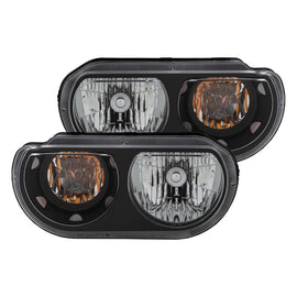 ANZO - [product_sku] - ANZO 2008-2014 Dodge Challenger Crystal Headlights Black - Fastmodz