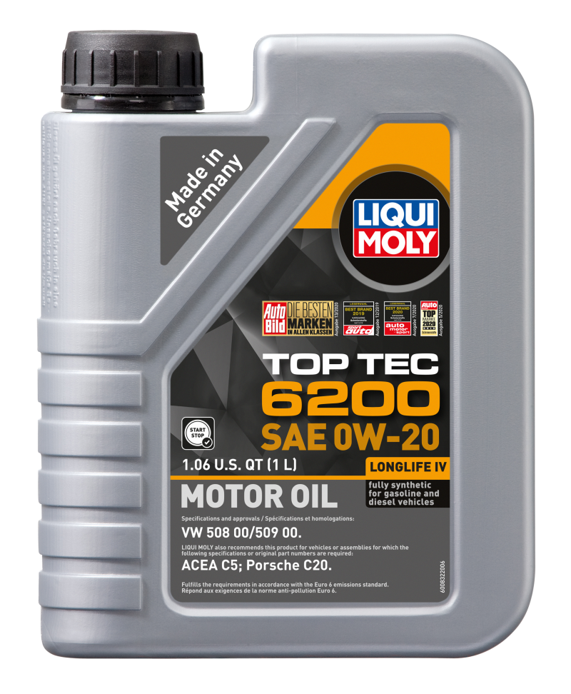 LIQUI MOLY 20236 FITS 1L Top Tec 6200 Motor Oil 0W20