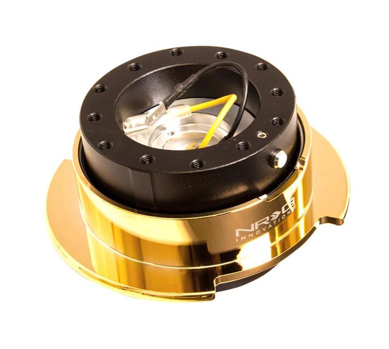 NRG SRK-250BK/CG - Quick Release Kit Gen 2.5 Black Body / Chrome Gold Ring