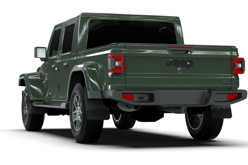 Rally Armor MF104-BLK-GRY FITS: FITS 19-23 Jeep JT Gladiator Mojave/Rubicon Black Mud Flap w/ Grey Logo