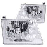 ANZO 111026 FITS: 1992-2006 Ford Econoline Crystal Headlights Chrome