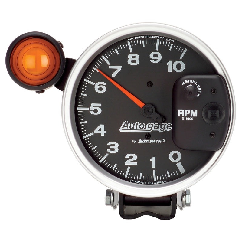 AutoMeter 233904 - Autometer 5 inch 10,000 RPM Monster Shift Lite Pedestal Tachometer