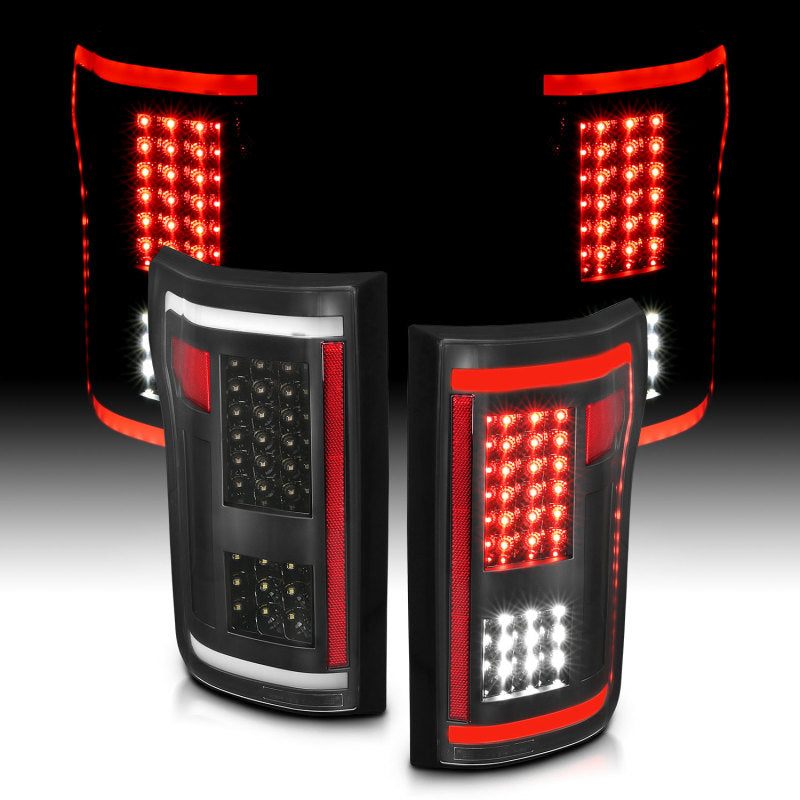 ANZO - [product_sku] - ANZO 2015-2017 Ford F-150 LED Taillights Black - Fastmodz