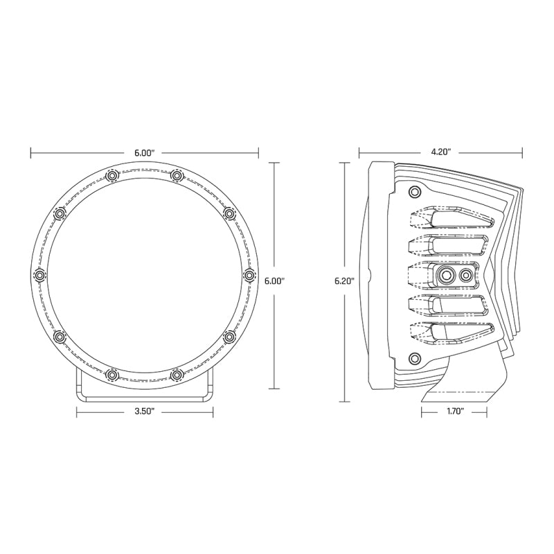 Rigid Industries 36211 FITS 360-Series Laser 6in Amber Backlight
