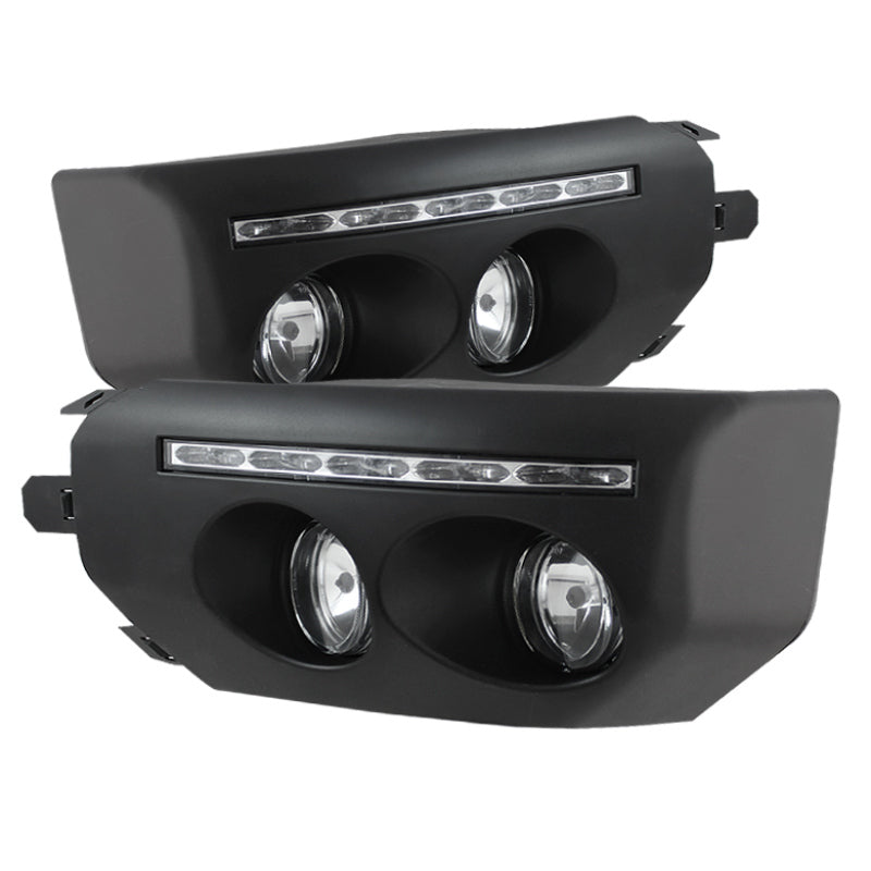 SPYDER 5075161 - Spyder Toyota FJ Cruiser 07-14 Fog Lights With LED Daytime Running Lights w/swch Blk FL-DRL-TFJ07-BK