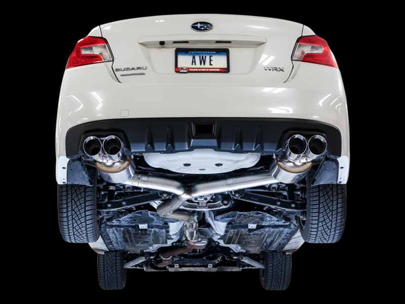 AWE Tuning 2015+ Subaru WRX VA Sedan Touring Edition Exhaust - Chrome Silver Tips (102mm)