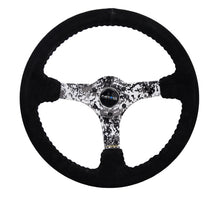 Load image into Gallery viewer, NRG Reinforced Steering Wheel (350mm / 3in. Deep) Blk Suede w/Hydrodipped Digi-Camo Spokes - free shipping - Fastmodz