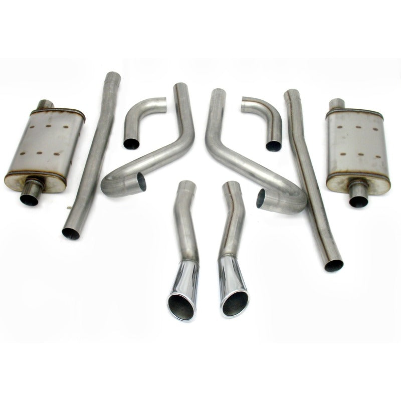 JBA 40-2653 - 65-66 Ford Mustang 260-428 409SS Dual Through Rear Valance Header Back Exhaust