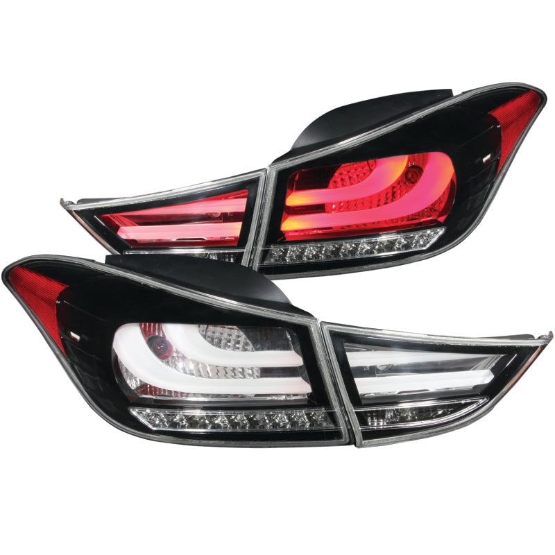 ANZO 321298 -  FITS: 2011-2013 Hyundai Elantra LED Taillights Black 4pc