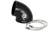 aFe 59-00088 FITS Magnum FORCE CAI Univ. Silicone (3.5in to 3in ID / 75 Deg.) Elbow Reducing Coupler - Black