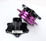 NRG SRK-R200BK-PP - Quick Release SFI SPEC 42.1 Shiny Black Body / Shiny Purple Ring