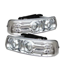 Load image into Gallery viewer, SPYDER 5009609 - Spyder Chevy Silverado 1500/2500 99-02Projector Headlights LED Halo LED Chrome PRO-YD-CS99-HL-C