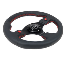 Load image into Gallery viewer, NRG RST-007R - Reinforced Steering Wheel (320mm) Blk Leather w/Dual Buttons