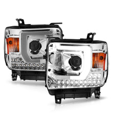 Load image into Gallery viewer, ANZO 111553 FITS 14-15 GMC Sierra 1500/2500HD/3500HD Plank Style Projector HeadlightChrome Housing