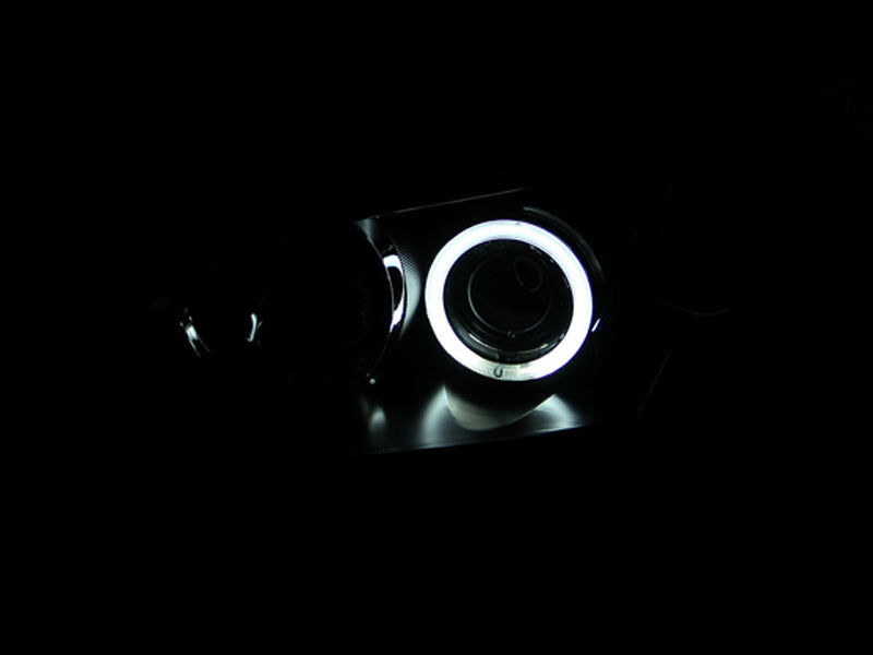 ANZO - [product_sku] - ANZO 2004-2008 Mazda 3 Projector Headlights w/ Halo Black (CCFL) - Fastmodz