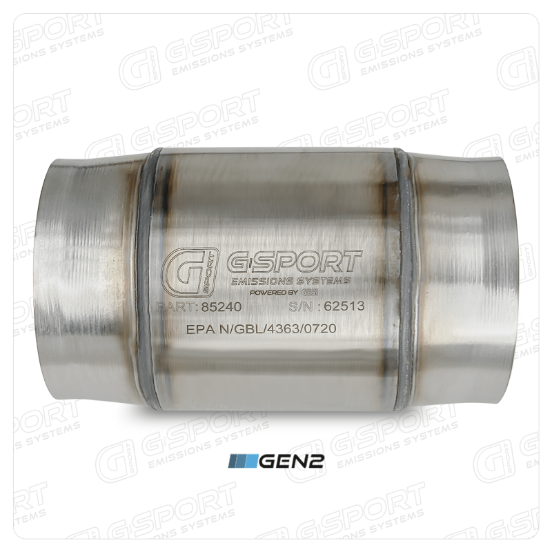 G-Sport 85240 - GESI 400 CPSI GEN 2 EPA Compliant 4.0in Inlet/Outlet Catalytic Converter
