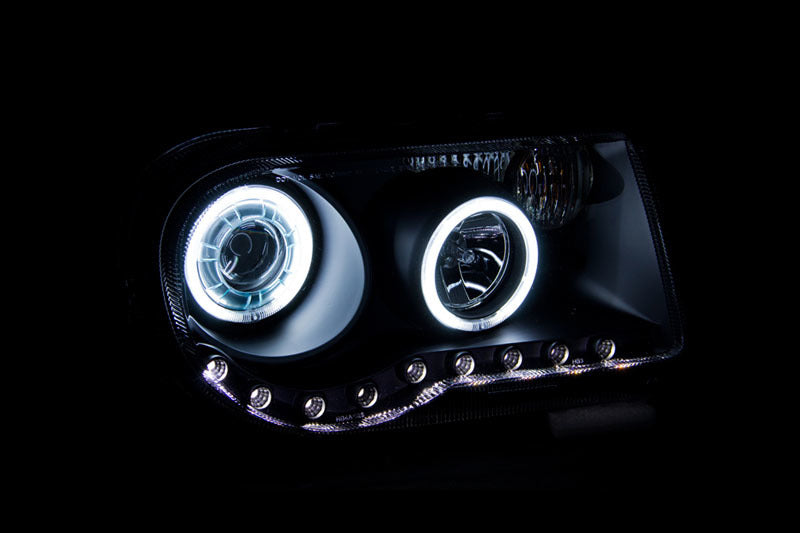 ANZO - [product_sku] - ANZO 2005-2010 Chrysler 300C Projector Headlights w/ Halo Black (CCFL) G2 - Fastmodz