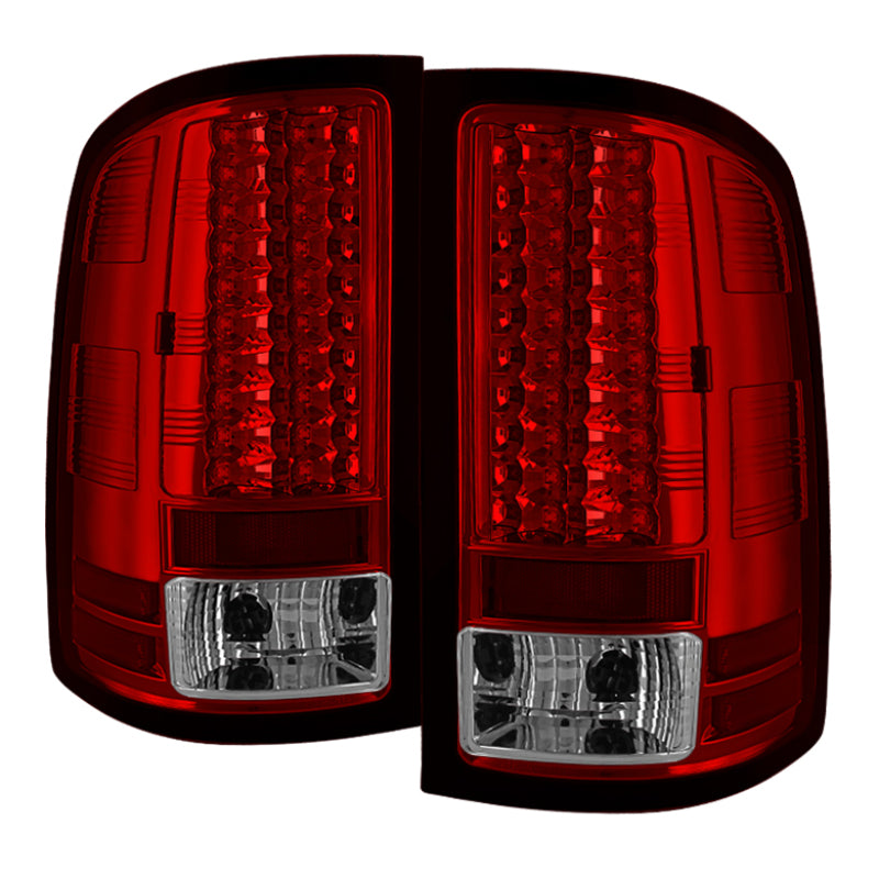 SPYDER 5014955 - Spyder GMC Sierra 07-13 (Not 3500 Dually 4 Rear Wheels)LED Tail Lights Red Clear ALT-YD-GS07-LED-RC