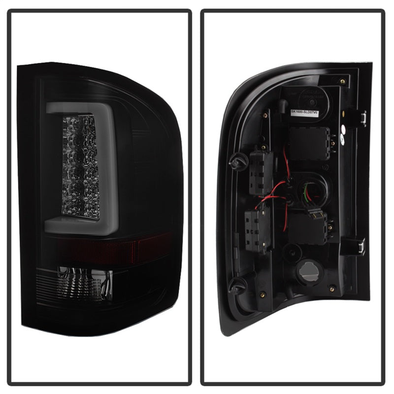 SPYDER 5084095 - Spyder 07-13 Silverado (Will Not Work w/2010 921 Bulb)V3 Tail Lights Blk Smk ALT-YD-CS07V3-LBLED-BSM