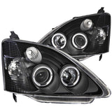 ANZO 121057 FITS: 2002-2004 Honda Civic Projector Headlights w/ Halo Black