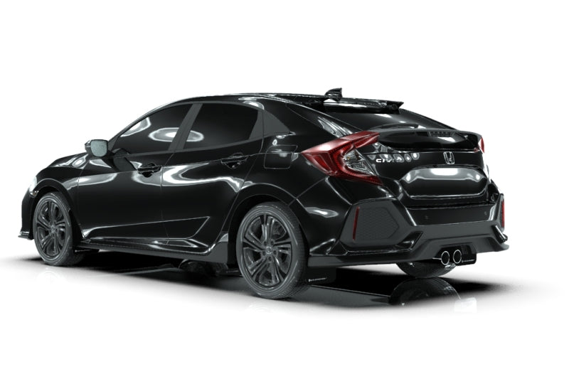 Rally Armor MF51-UR-BLK/WH FITS: 17-19 Honda Civic Sport Touring UR Black Mud Flap w/ White Logo