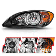 Load image into Gallery viewer, ANZO 131032 FITS 2008-2016 International Prostar Crystal Headlights Black Housing (OE Replacement)