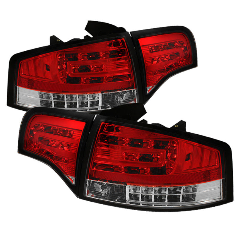 SPYDER 5029294 - Spyder Audi A4 4Dr 06-08 LED Tail Lights Red Clear ALT-YD-AA406-G2-LED-RC