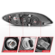 Load image into Gallery viewer, ANZO 131032 FITS 2008-2016 International Prostar Crystal Headlights Black Housing (OE Replacement)