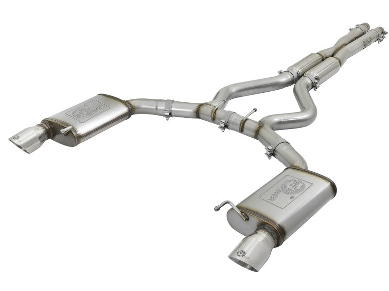 aFe 49-36448-P FITS 20-22 Audi RS6 Avant V8 4L(tt) MACH Force-Xp 3in to 2.5in 304 SS Cat-Back Exhaust w/Polished Tip
